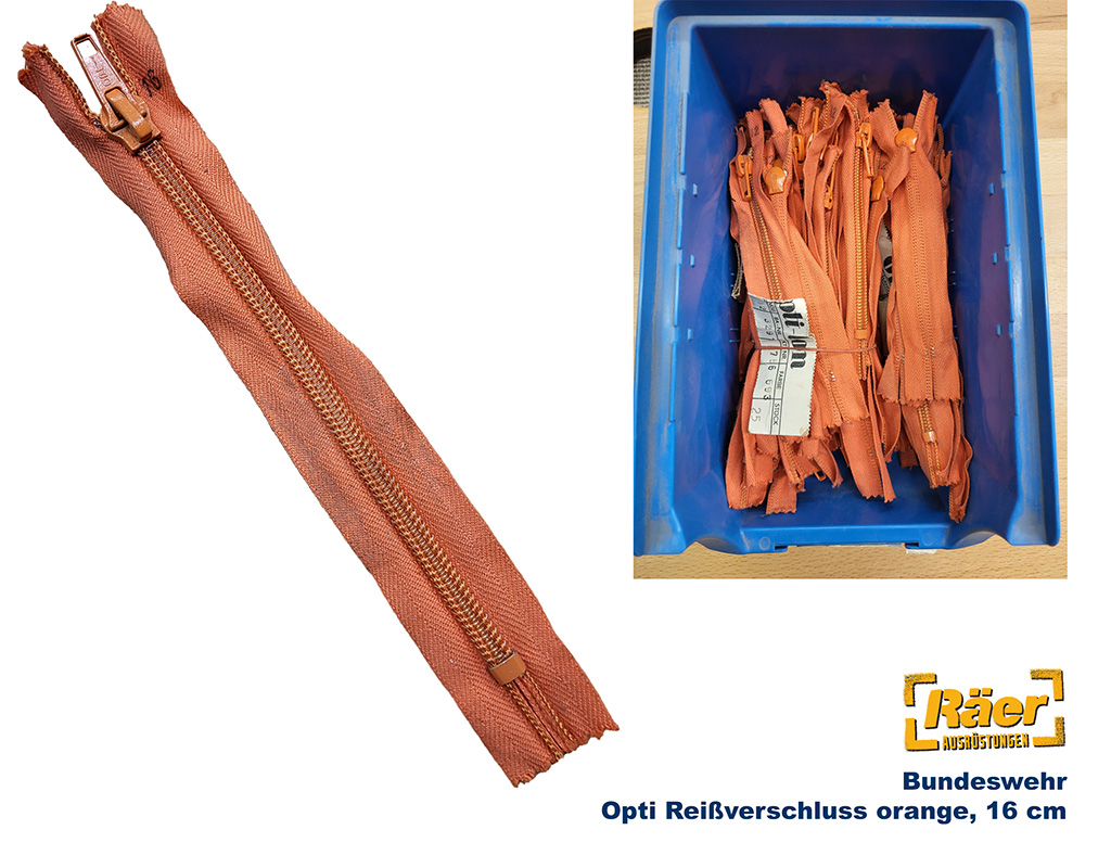 BW Reißverschluss, 16 cm, orange    A