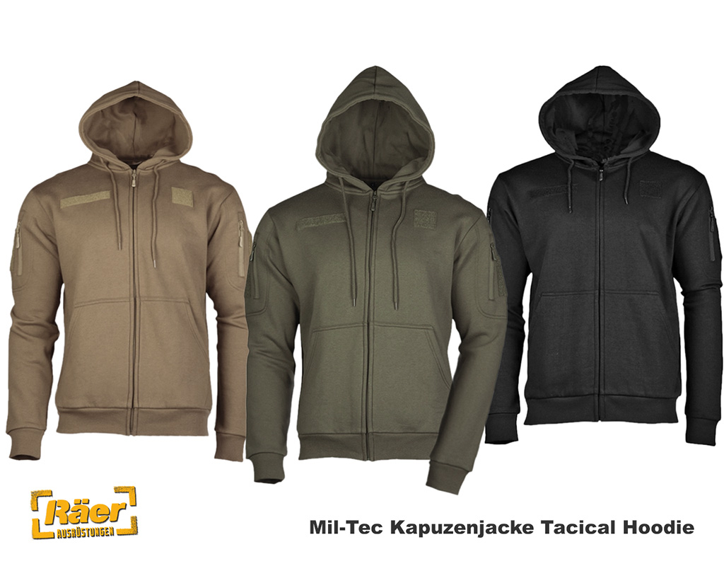Kapuzenjacke Tactical Hoodie, Sweater Full Zip   A