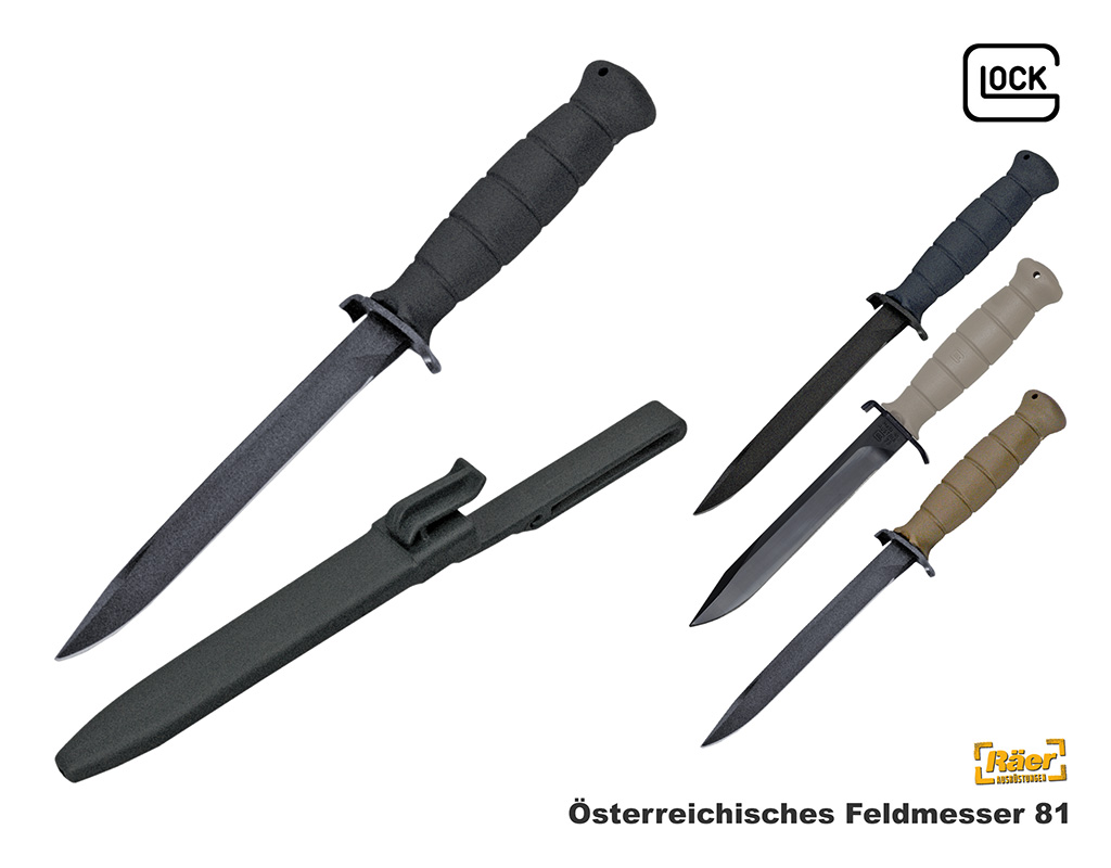 Glock Feldmesser FM78 - glatter Messerrücken... A