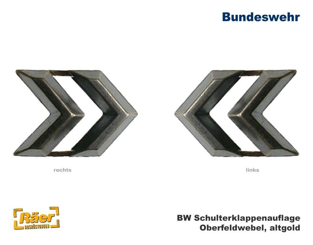 BW Dienstgrad "Oberfeldwebel", Metall altgold   A