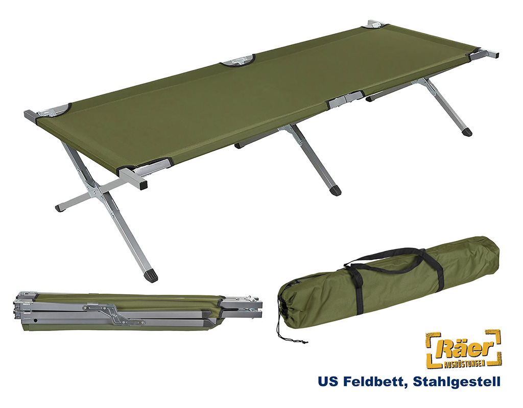 US Feldbett Stahlgestell 190 x 60 cm    a