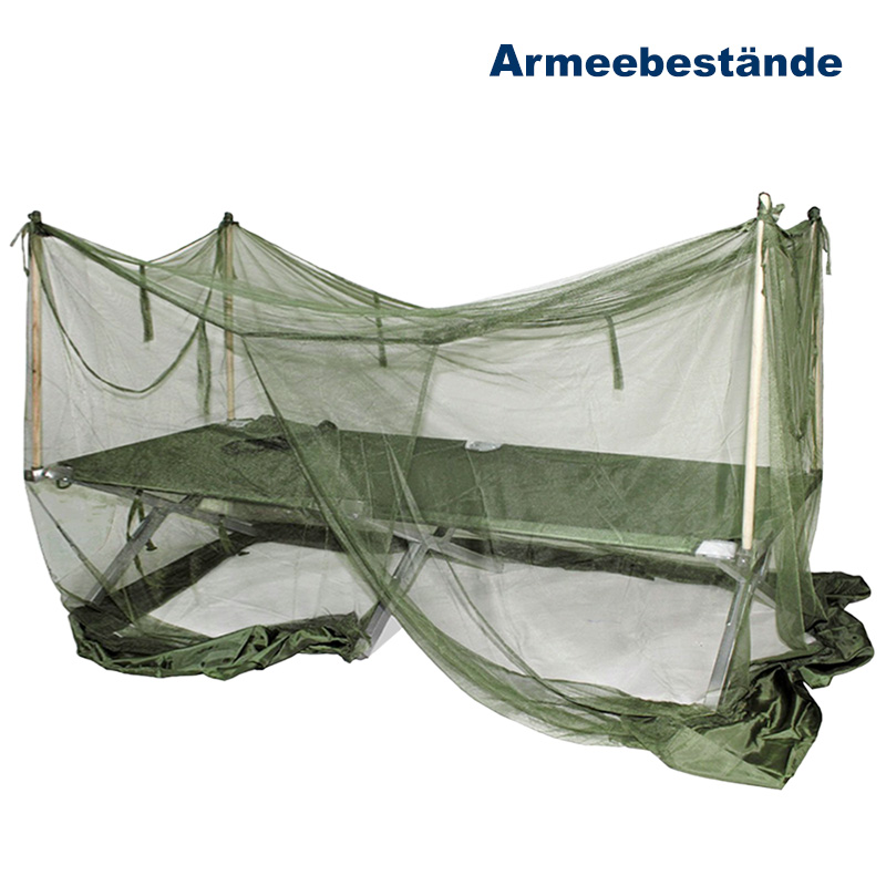 Britisches Moskitonetz Feldbett, 4 Stangen    A/B