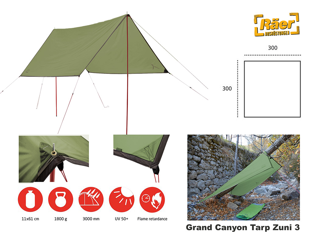 Grand Canyon Tarp Zuni 3, capulet oliv    A