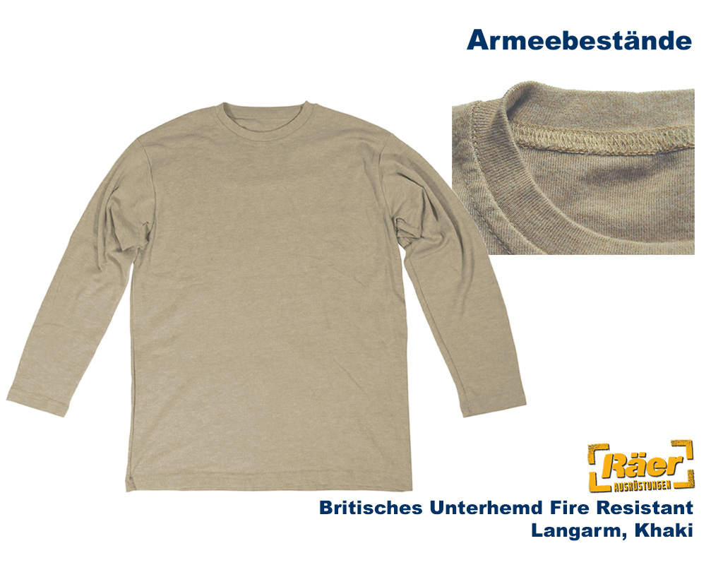 Britisches Unterhemd, Fire Resistant, khaki   B