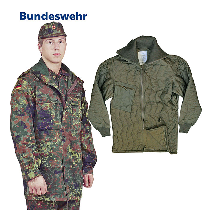 BW Feldjacke (Parka, Anorak) + Futter, fleckt. A/B