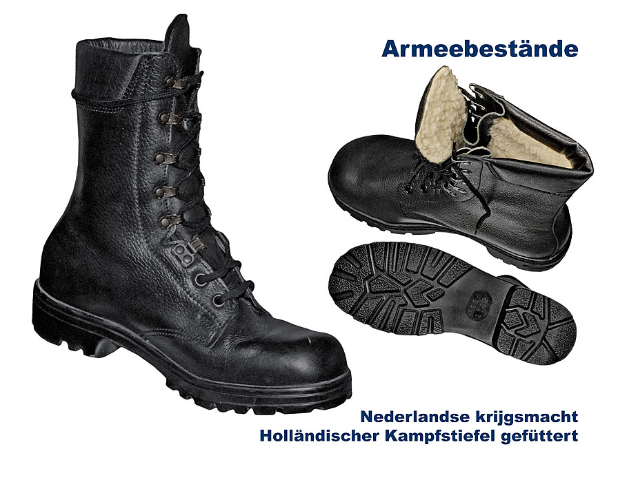 Holländischer Kampfstiefel, Pelz gefüttert  A