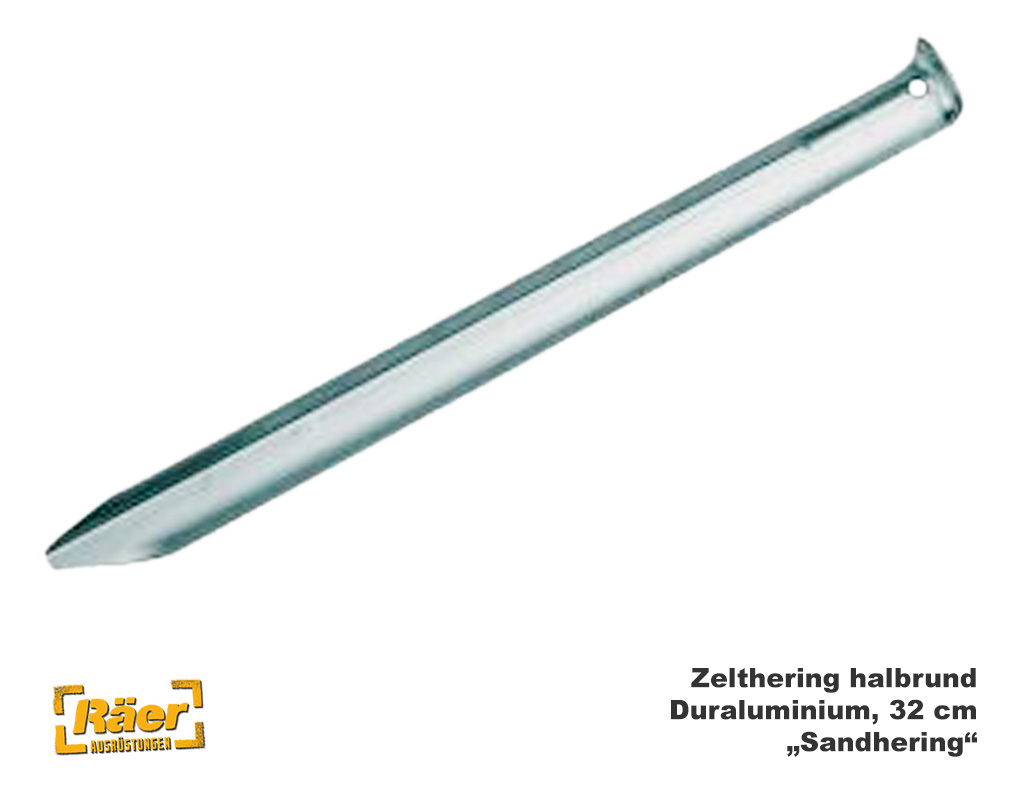 Zelthering 32  x 3,4 cm, Duralu - Sandhering    A