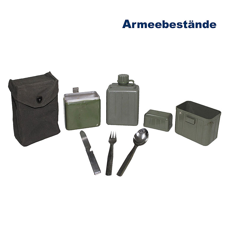 Serbisches  Feldessgeschirr, Feldflasche,Besteck B