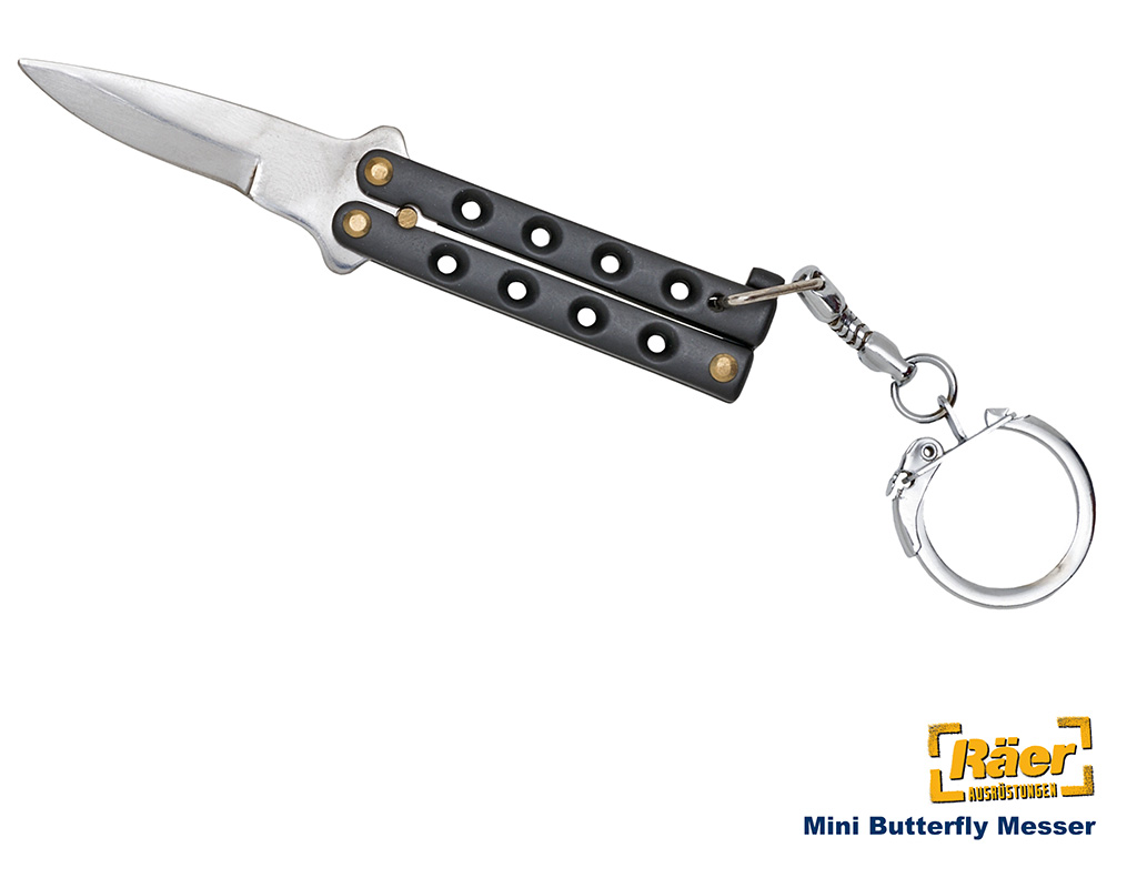 Mini Butterfly Messer schwarz    A