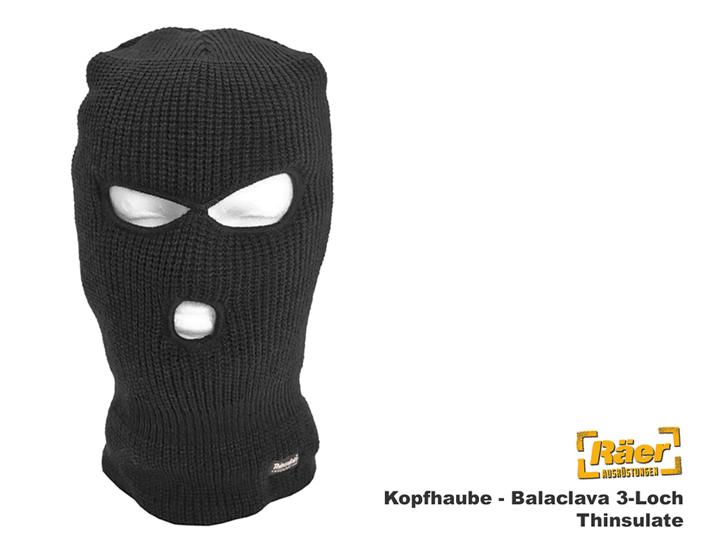 Sturmhaube - Balaclava 3-Loch; 3m-Thinsulate     A