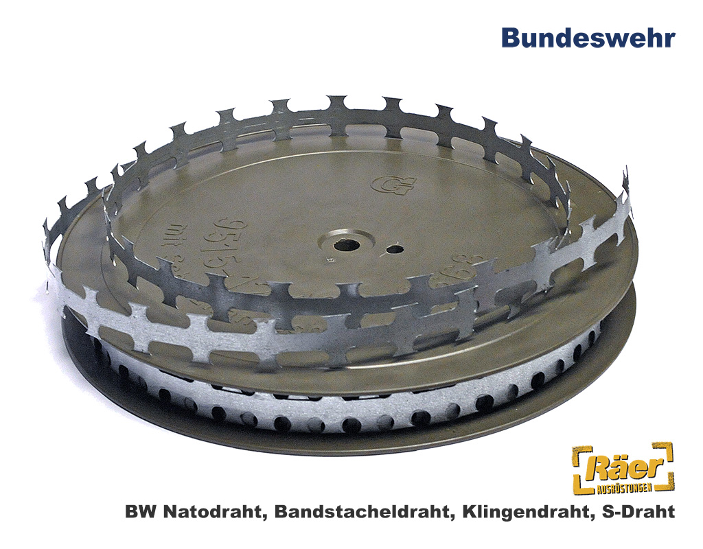 BW Bandstacheldraht, 50 Meter Rolle, Natodraht A