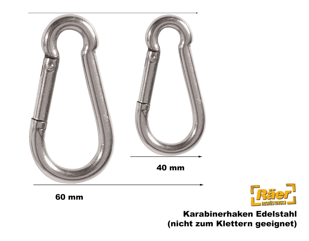 Karabinerhaken, Edelstahl... A