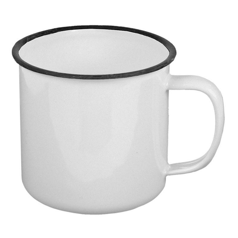 Emaille Kaffeetasse 350 ml, weiß    A