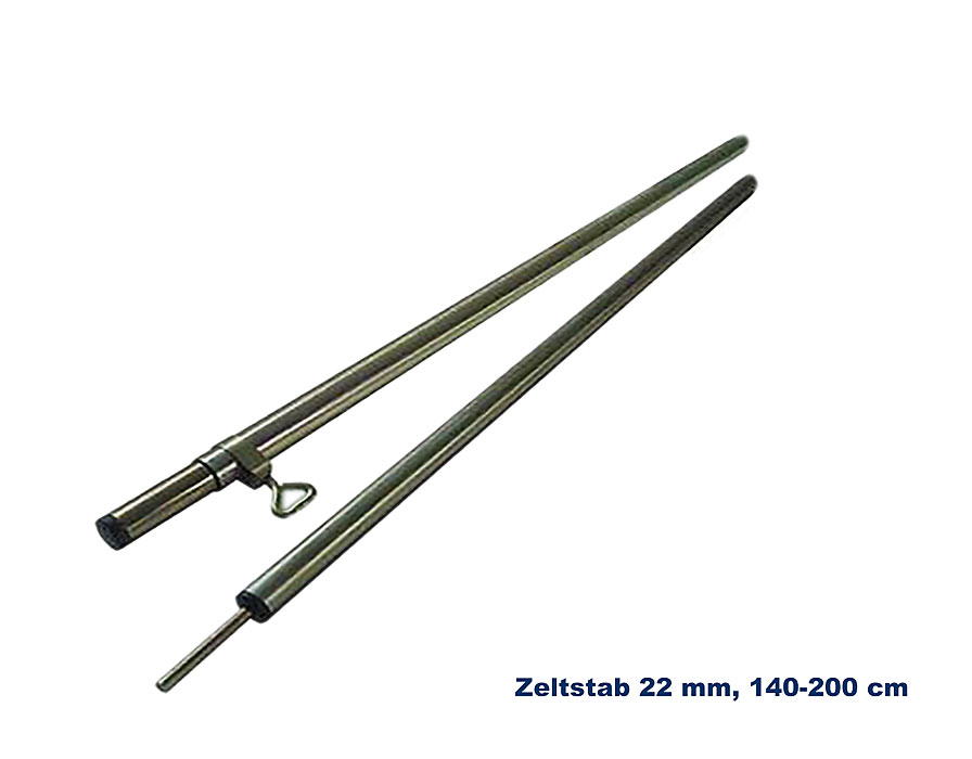 Zeltstab verstellbar, 22/19 mm, 140-200cm    A