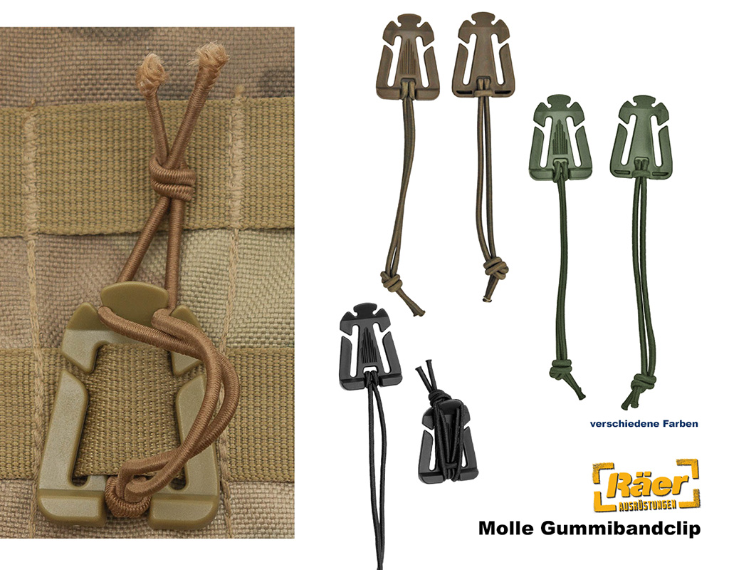 Molle Gummiband Clip 2-er Pack... A