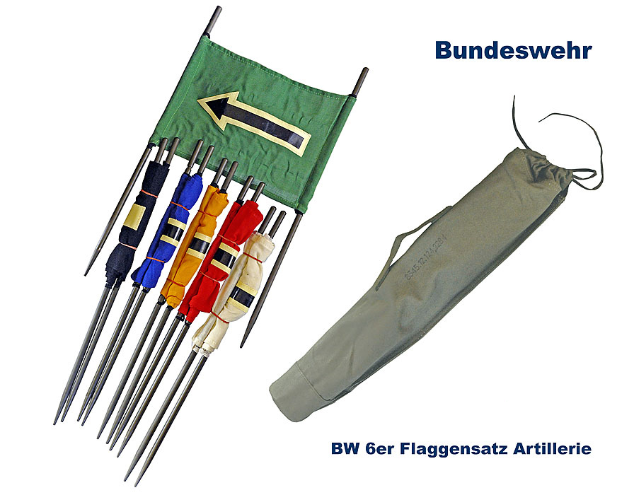 BW 6er Flaggensatz Artillerie m. Tasche    A/B