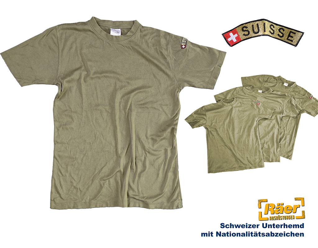 Schweizer Unterhemd m. Nationalitätsabzeichen   B