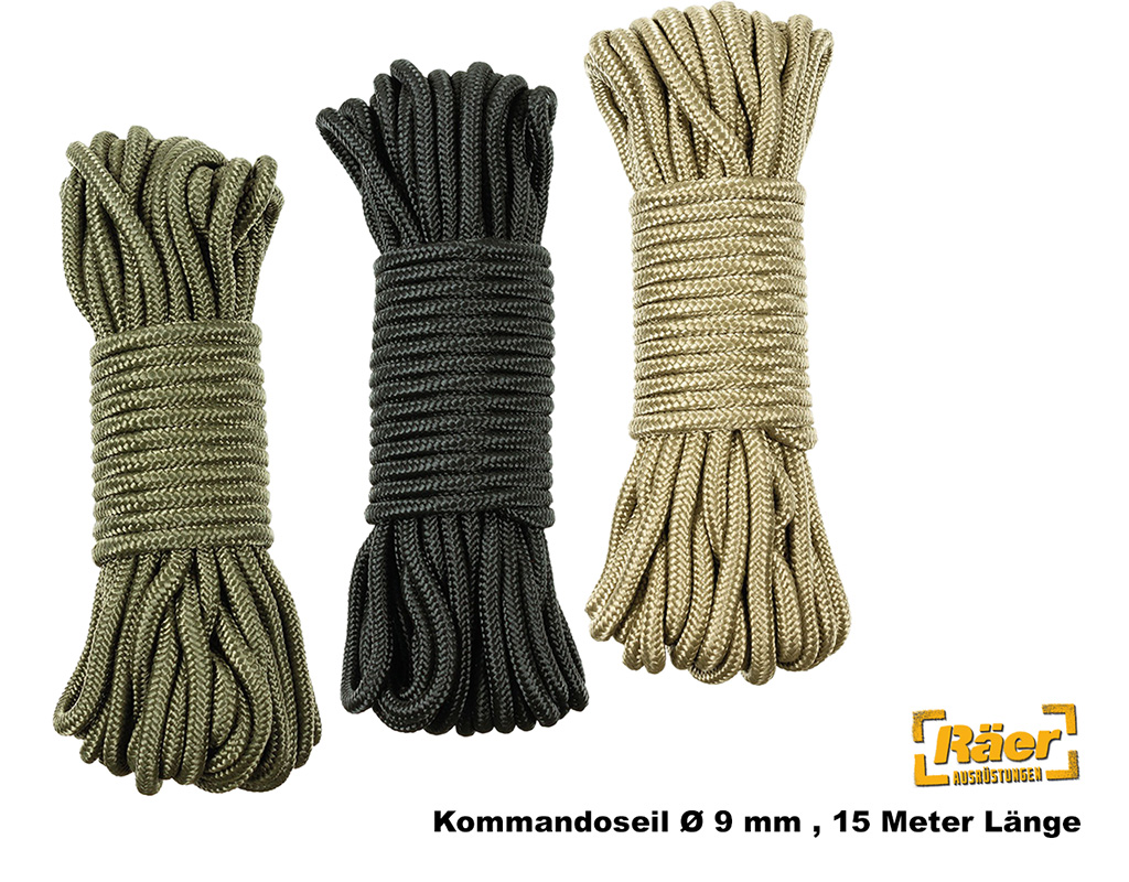 Kommandoseil (Reepschnur) 9 mm, 15 m    A