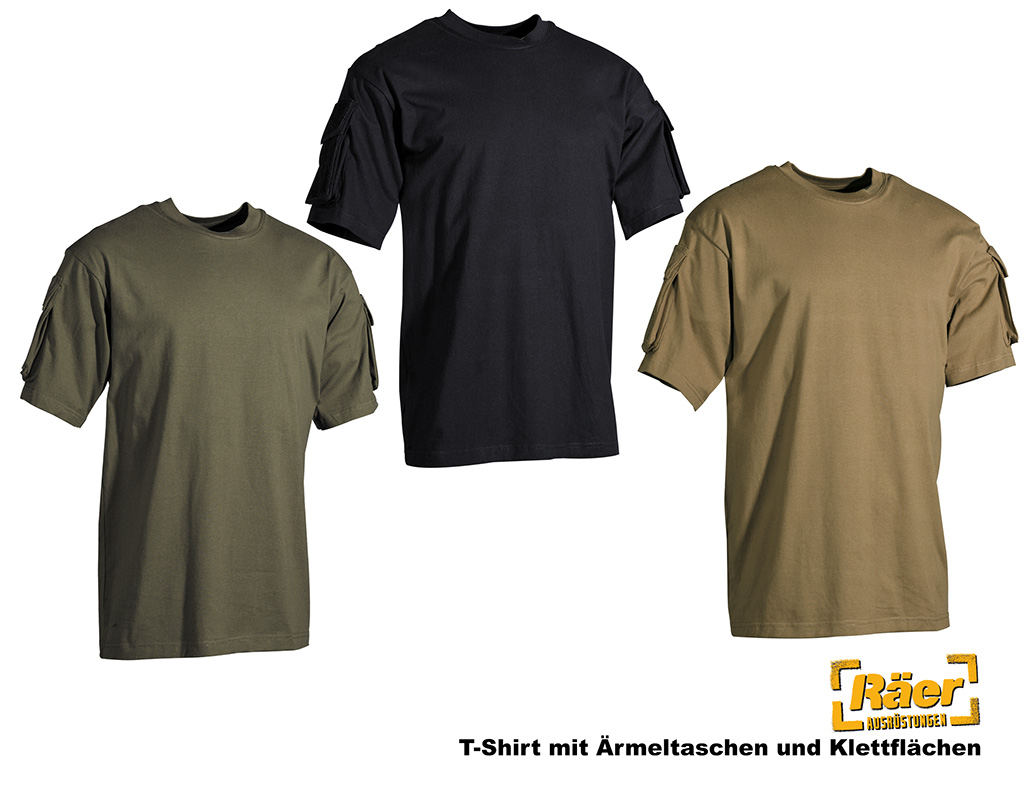 US T-Shirt mit Ärmeltaschen    A