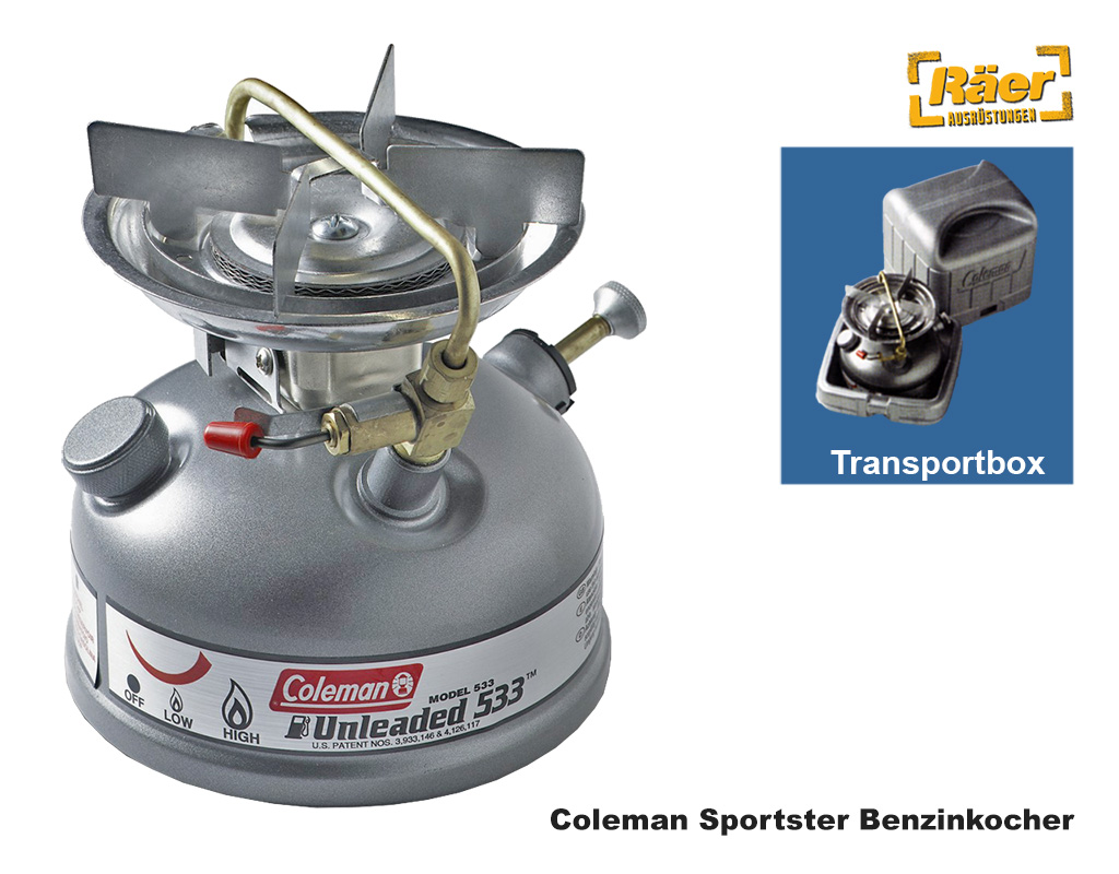 Coleman Benzinkocher Sportster, 533-700E + Box   A