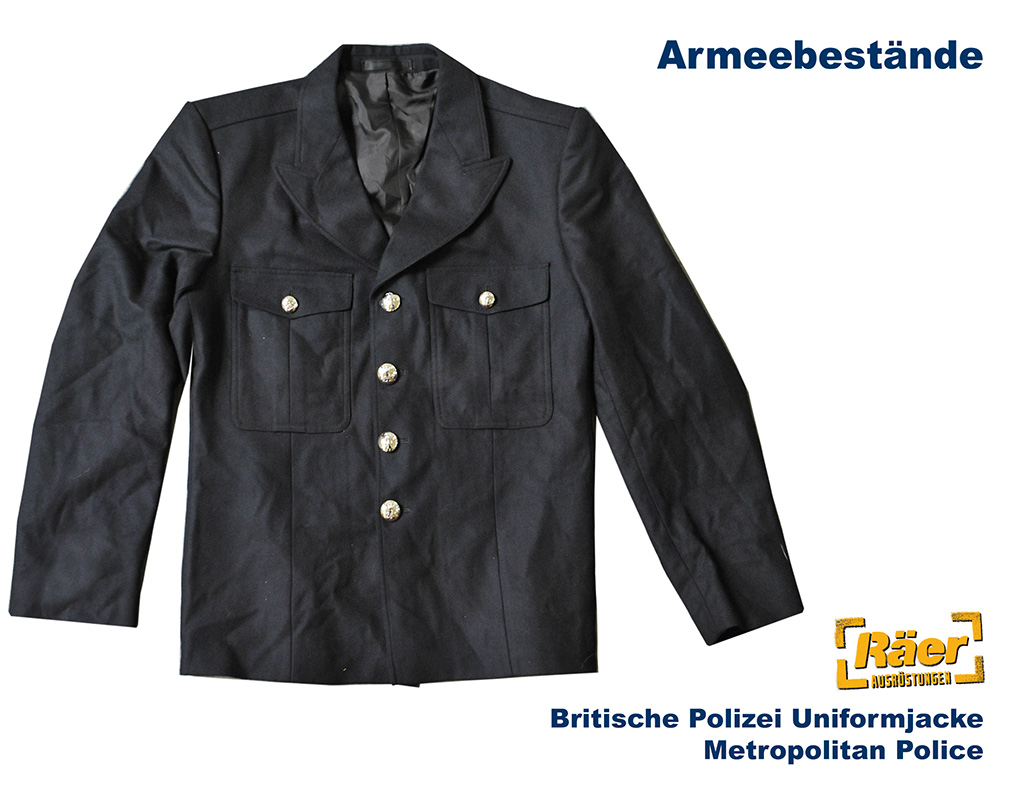 Britische Polizei Uniformjacke, Wolltuch    A/B