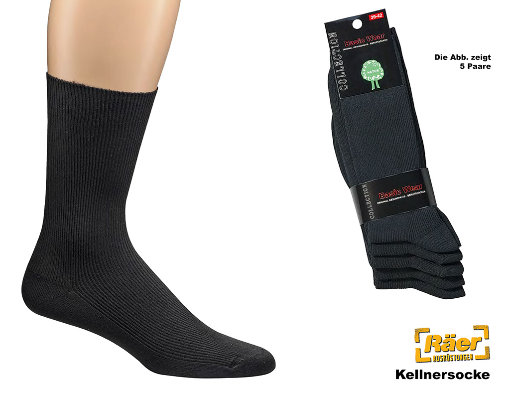 Kellnersocken 76/24% Bw/Synt    A