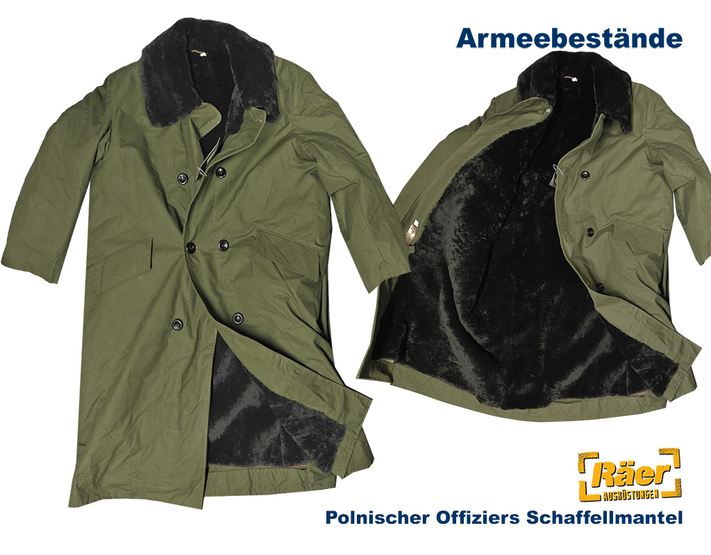 Polnischer Pelzmantel, Offizier, Schaffell    A/B