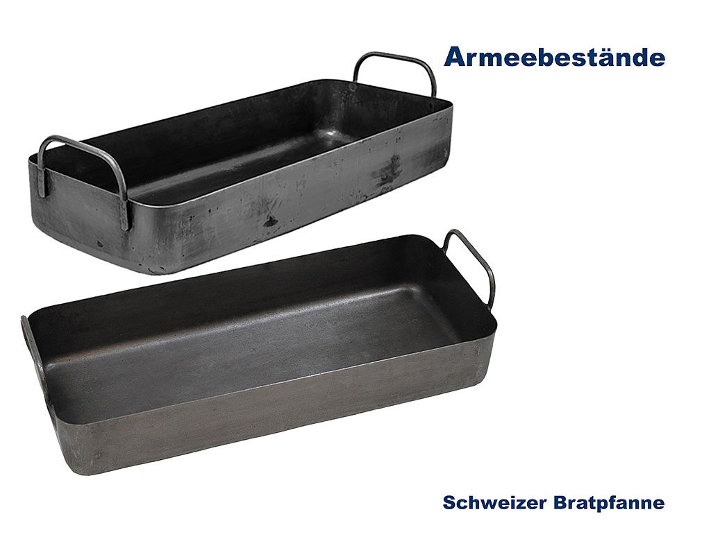 Schweizer Bratpfanne, Stahl    B
