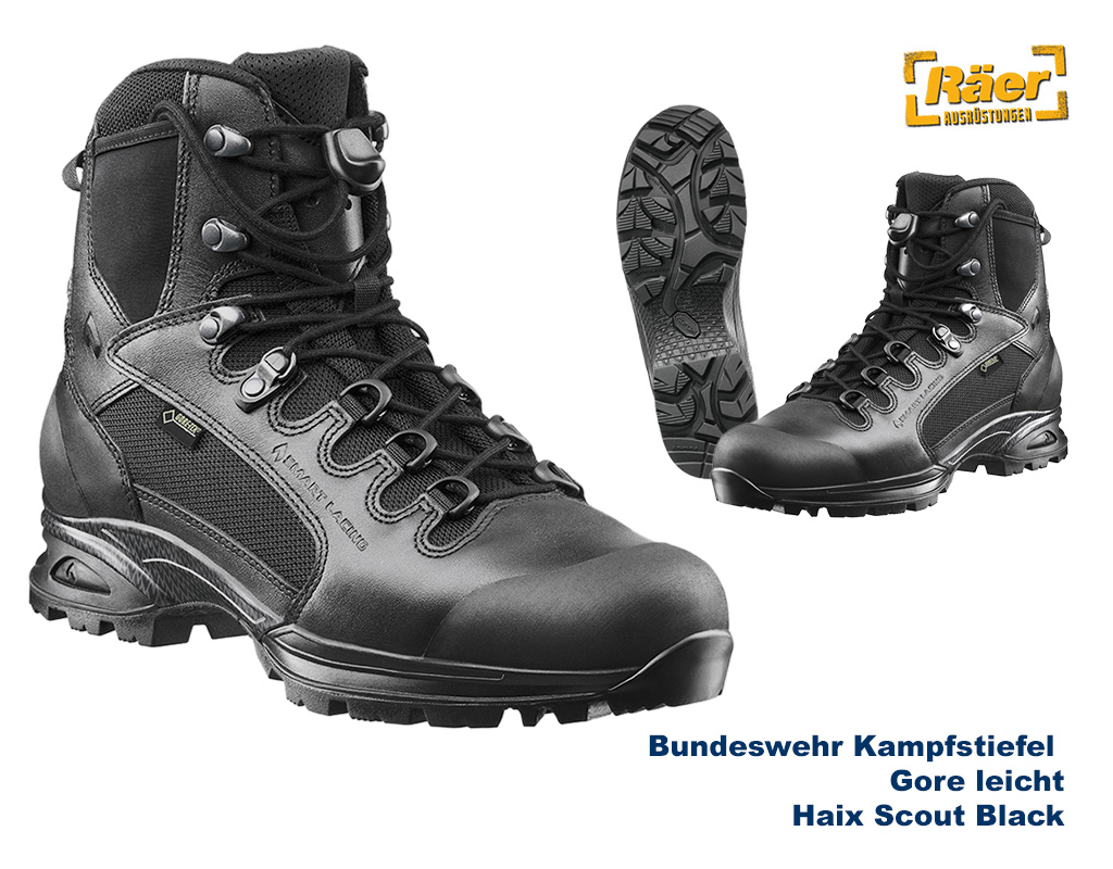 BW Kampfstiefel leicht, Gore, Haix Scout black.. A