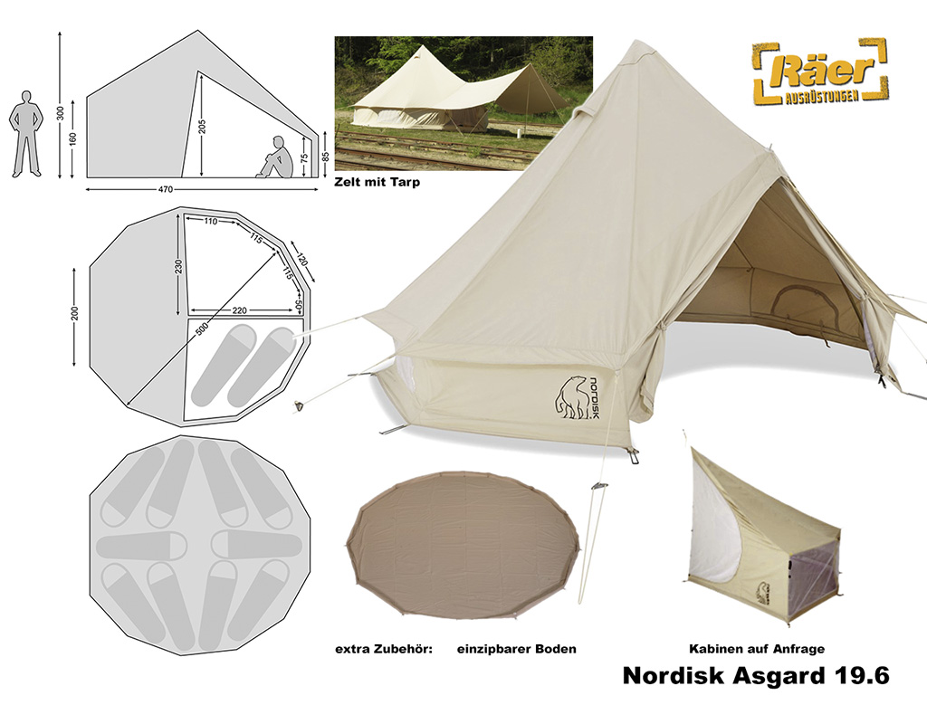 Nordisk Zelt 11 P. Asgard 19.6    A