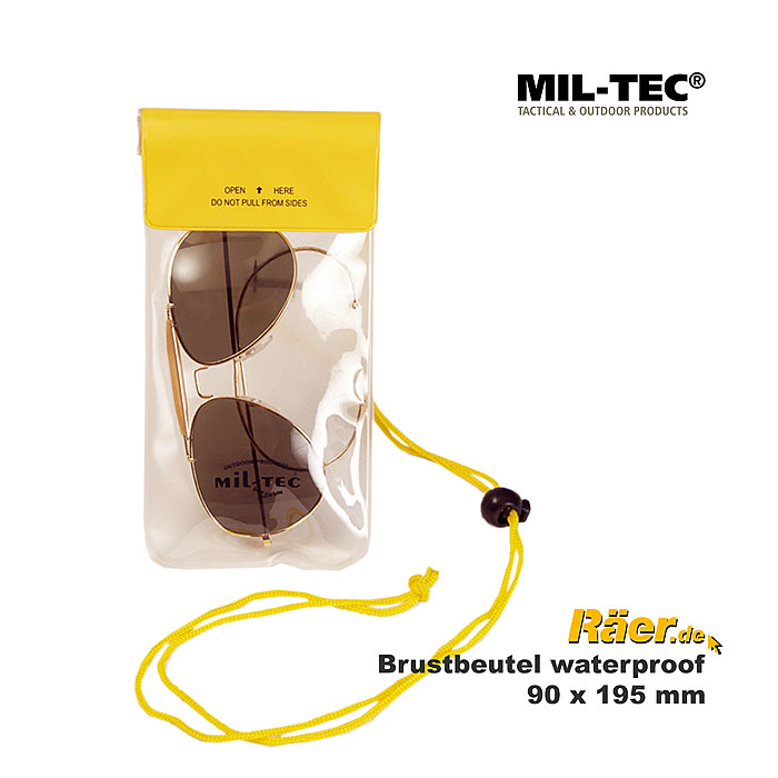 Brustbeutel waterproof, 90 x195 mm    A