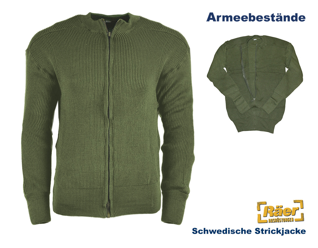 Schwedische Wollstrickjacke    A/B