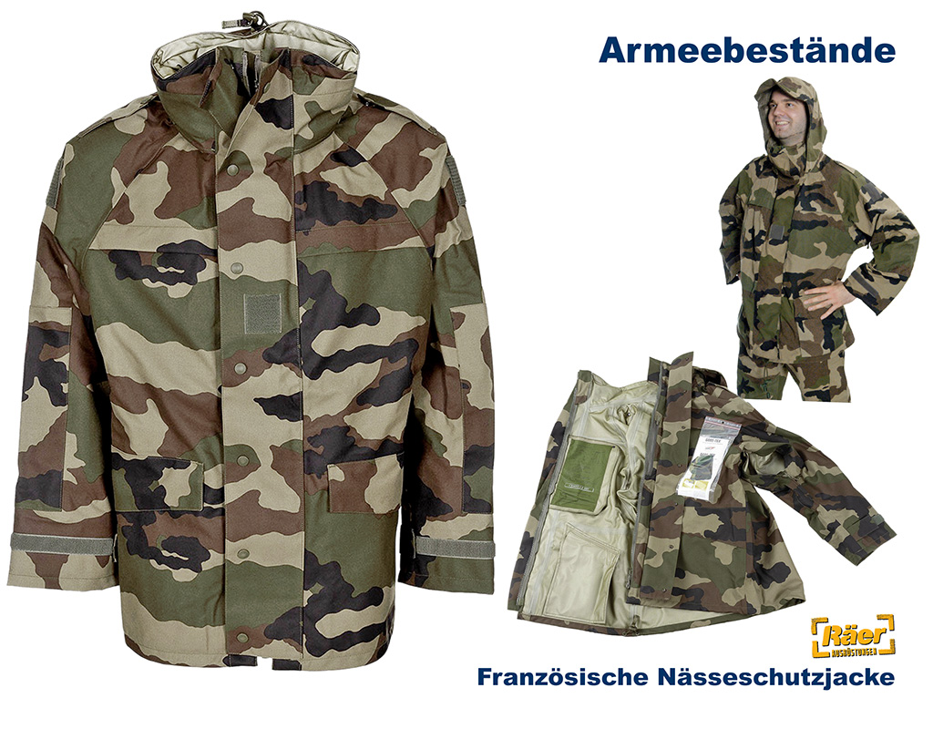 Französische Nässeschutzjacke, 3-Lagen-Laminat A/B