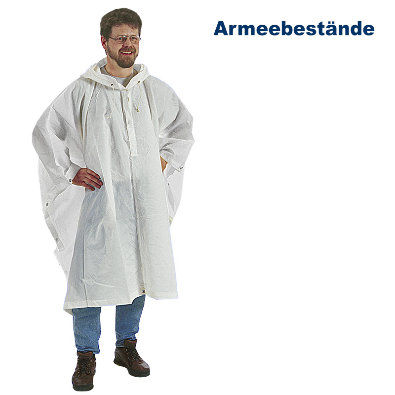 Schweizer Schneetarnponcho, Regenponcho weiß   A/B