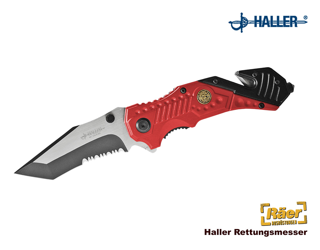 Haller Rettungsmesser rot/schwarz    A