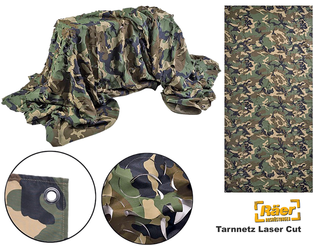 Tarnnnetz 1,5x3m Laser Cut, Nylon (Taslan)    A