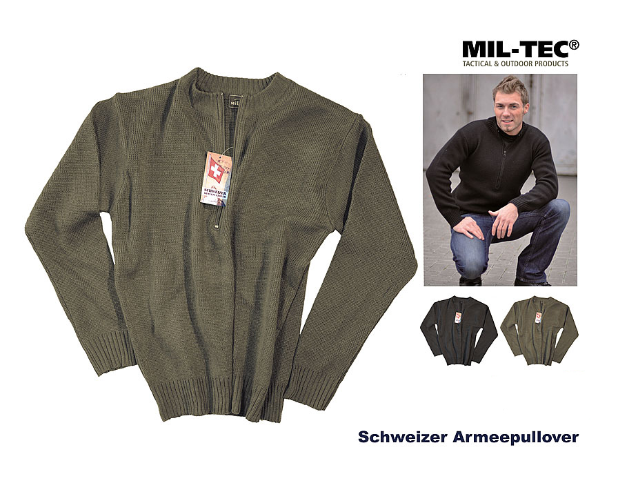 Schweizer Armeepullover m.Rv., Acryl... A