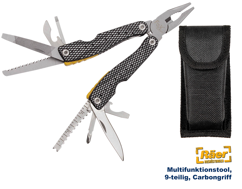 Multitool Carbon m. Zange u. Messern    A