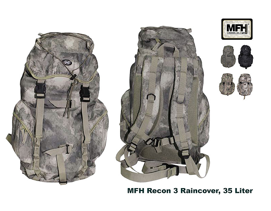 MFH Rucksack Recon 3, Raincover, 35 Liter    A