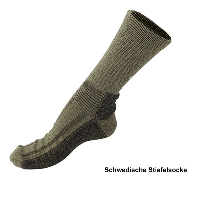 Schwedische Stiefelsocken, oliv    A