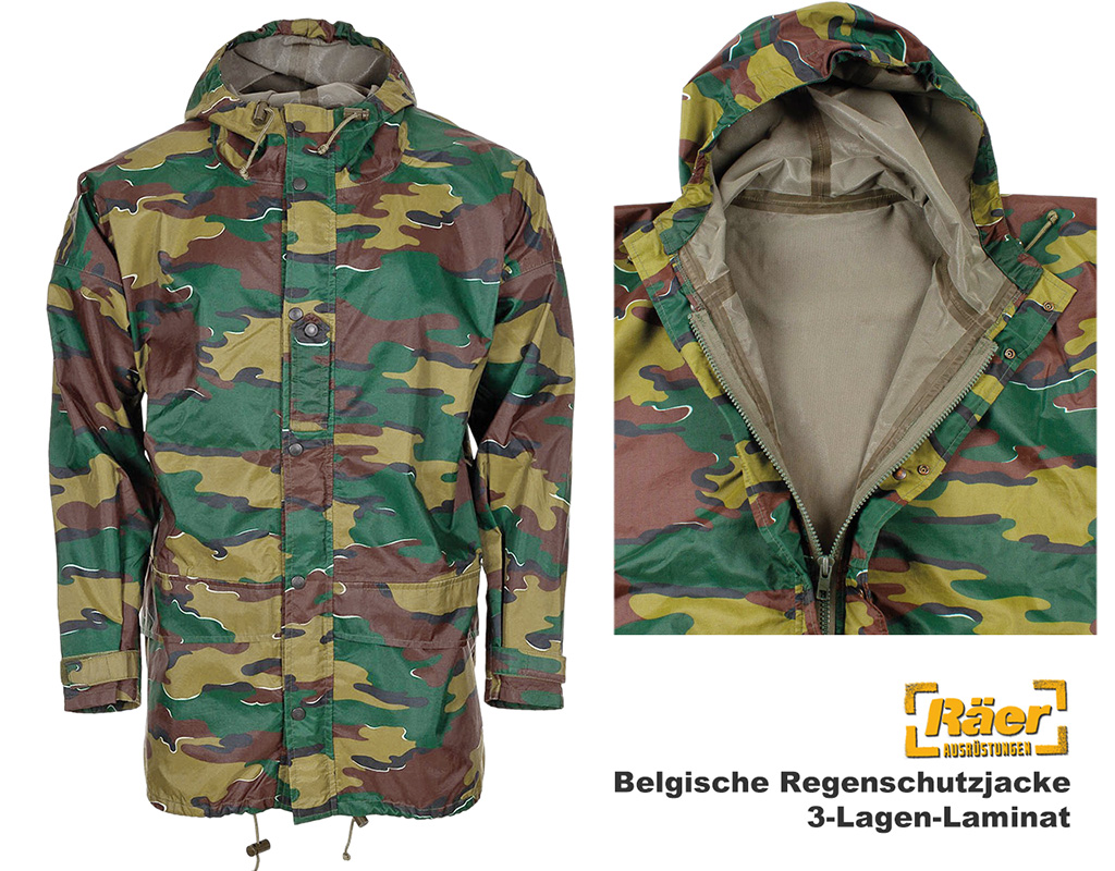 Belgische Nässeschutzjacke, 3-Lgn-Laminat, trn A/B