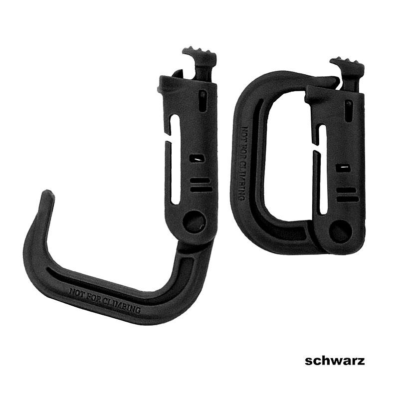 Molle Karabinerhaken Kunststoff, 2-er Pack...    A