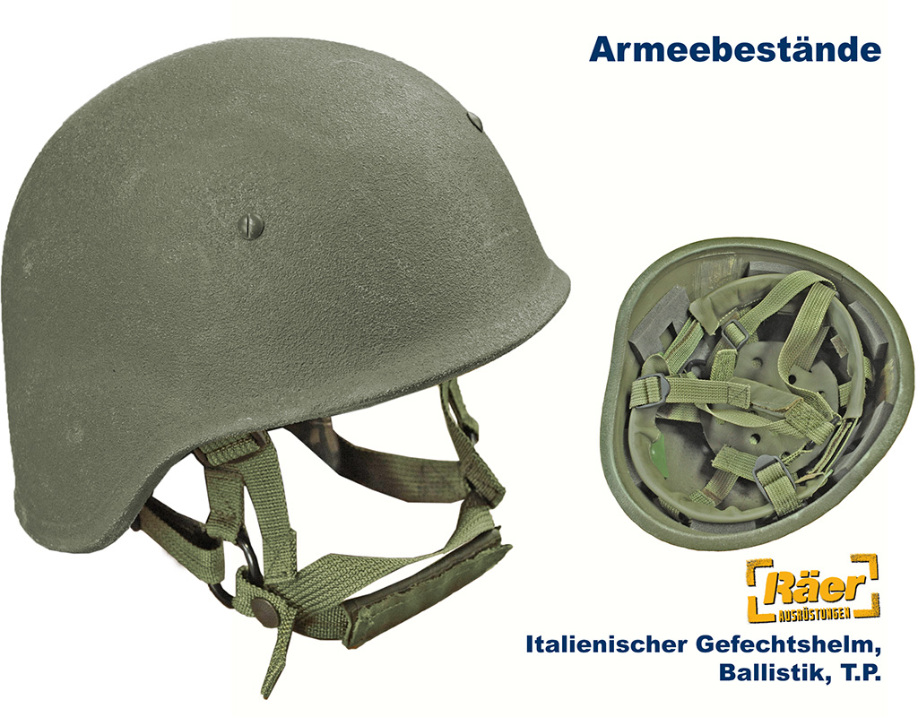 Italienischer Kevlar Gefechtshelm Ballistik T.P. B