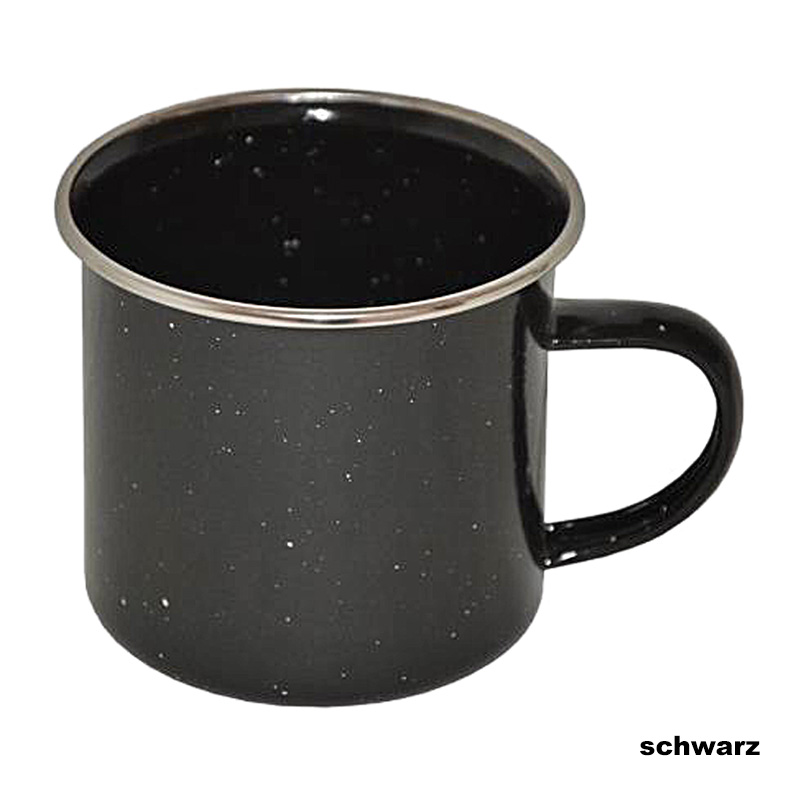 Western Emaille Kaffeetasse 350 ml, V2A-Rand    A