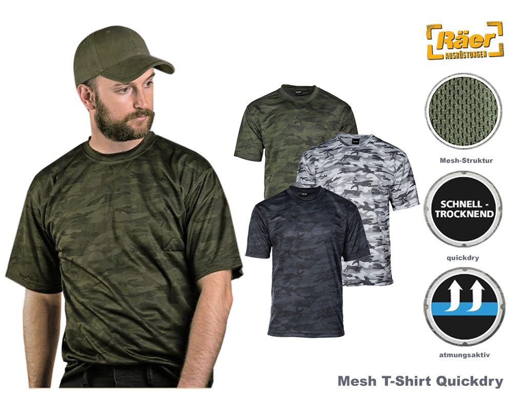 Mesh T-Shirt Quickdry, camouflage... A