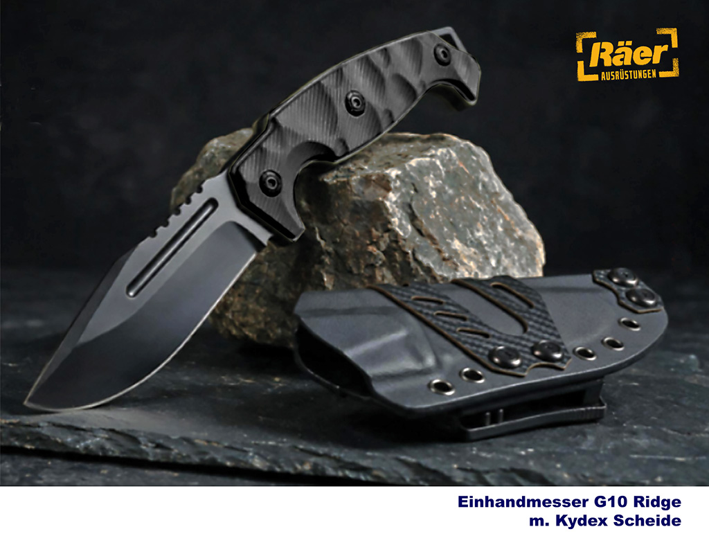 Mehrzweckmesser G10 Ridge, Kydex-Scheide    A