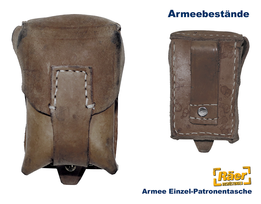Armee Patronentasche, Leder, 7,5 x 5 x 11 cm   B/C