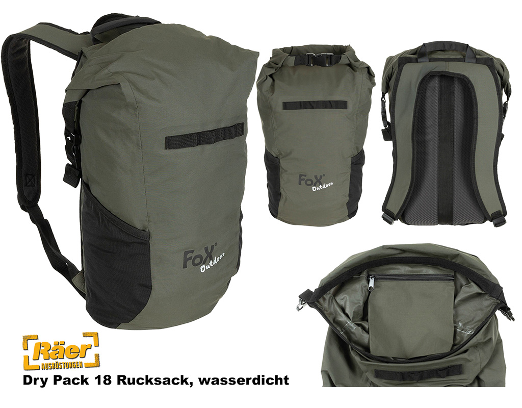 Dry Pack 18 Rucksack, wasserdicht IPX6    A