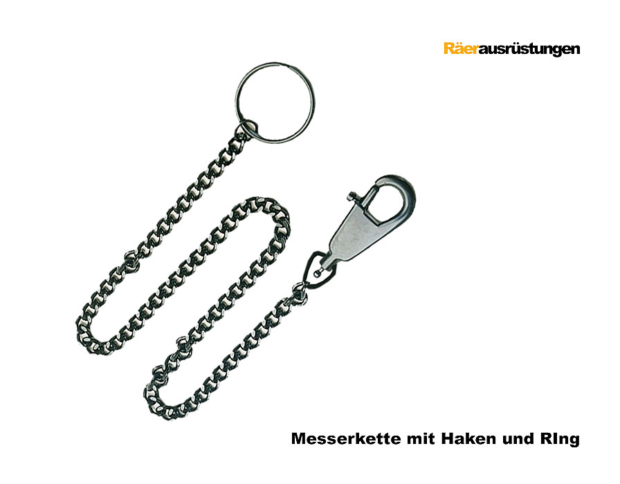 Messerkette 40cm m.Karabinerhaken u. Ring    A