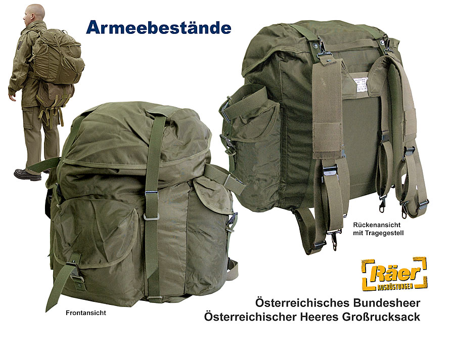 Österreichischer Großrucksack, Nylon, Träger    B